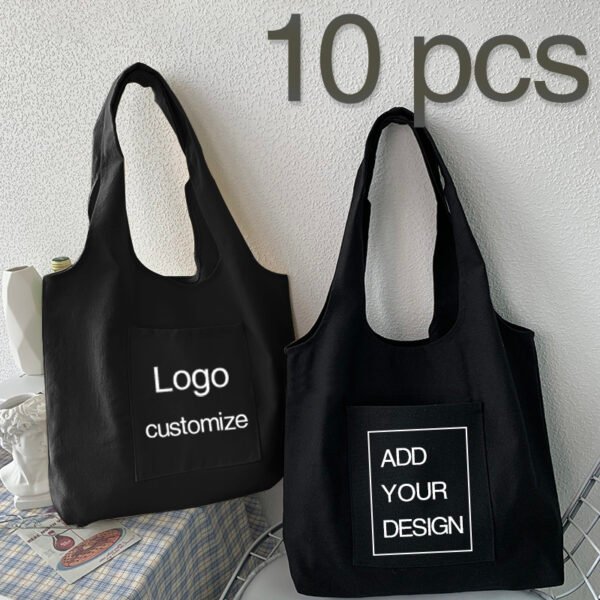 10PCS Custom Woman Shopping Bag Foldable Trend Tote Bag luxury Shoulder Bag Casual Fashion Handbag Commuter Ladies Vest Bag