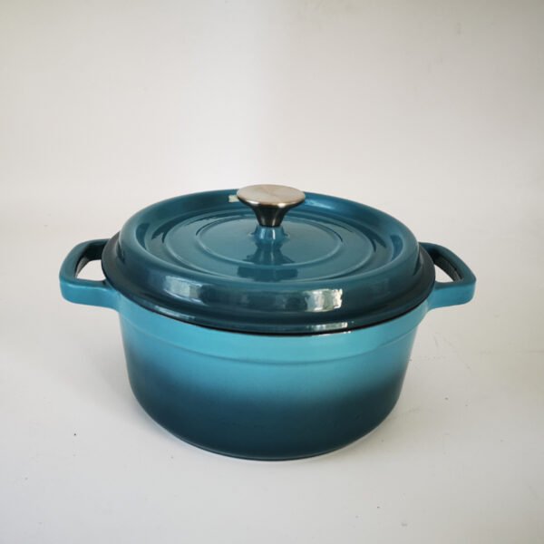 22cm Cast Iron Blue Enamel Stew Pot 2.7L