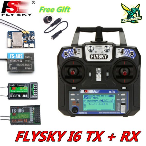 FLYSKY FS-i6 I6 2.4G 6CH AFHDS 2A Rdio Transmitter IA6B X6B A8S R6B IA6 Receiver for RC Airplane Helicopter FPV Racing Drone