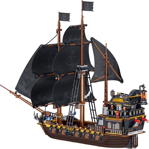 Kids Toys Ship Pirate Model MOC Bricks The Eternity Pirates Boats Building Blocks Ideas Series Boat Bricks Boys Birthday Gifts