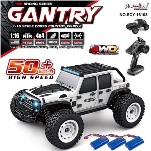 RC Car 50km/h 1/16 Remote Control Cars for Kids 1:16 4WD Off Road RC Buggy 2.4GHz RC Racing Car for 20 Mins Gifts for Children