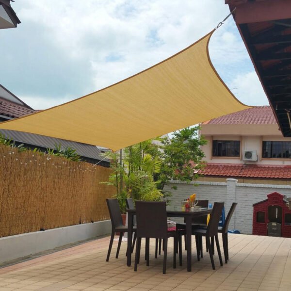 Summer Outdoor Waterproof Anti-UV Shade Canvas Oxford Cloth Sunscreen Rain Cover Garden Courtyard Awning Sun Shade Net Garden